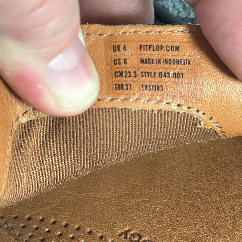 Fitflop Serene Black/Grey Python Print Leather Mu… - image 6